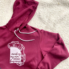 Load image into Gallery viewer, Minding My Own Small Business Maroon Hoodie
