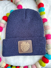 Load image into Gallery viewer, Monstera Waffle Knit Beanie
